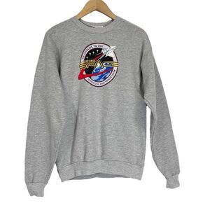 Vintage Disney Gray Mission Space Crewneck Sweatshirt Epcot Disney World S